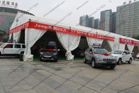Aluminum Trade Show Canopy Tents White Square Side Windows Steel Pegs Fixing